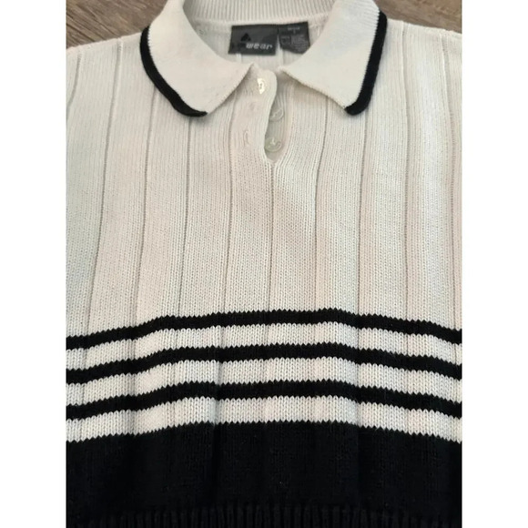 Vintage Liz Claiborne Striped Ribbed Knit Button-Up Sweater Petite P - Picture 3 of 9